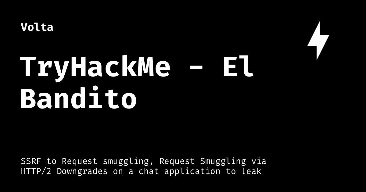 TryHackMe - El Bandito