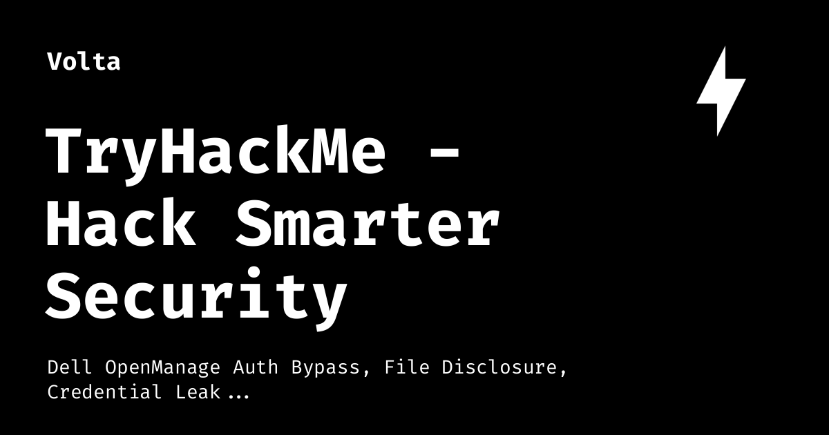 TryHackMe - Hack Smarter Security