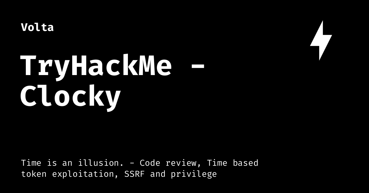 TryHackMe - Clocky