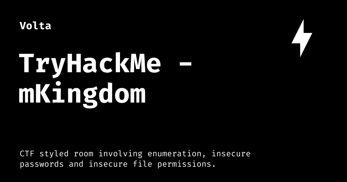 TryHackMe - mKingdom