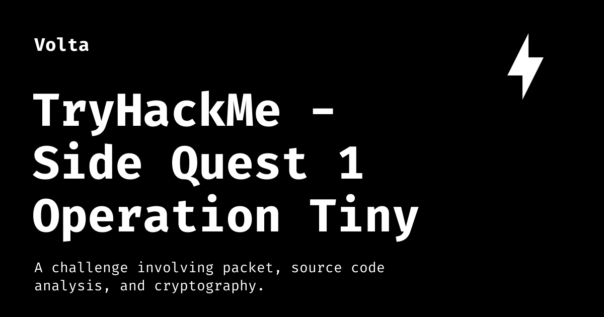 TryHackMe - Side Quest 1 Operation Tiny Frostbite