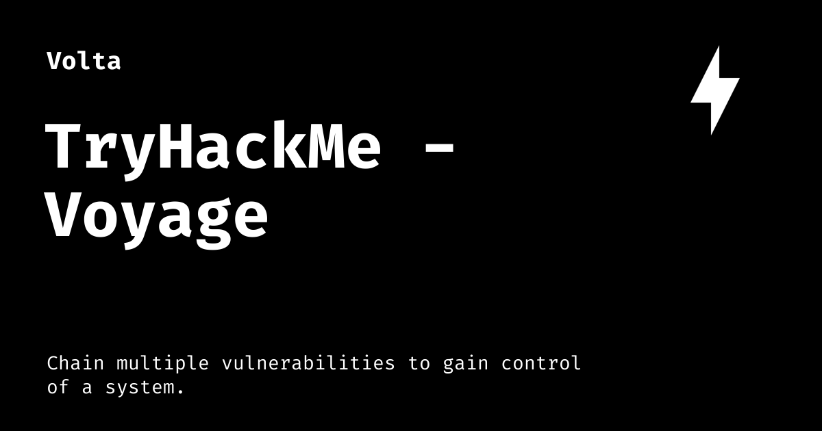 TryHackMe - Voyage