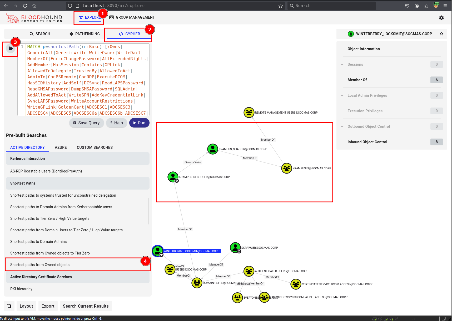 BloodHound CE Shortest Paths from Owned Objects